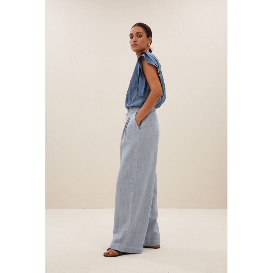 By-bar Amsterdam xena blouse Bluse blue stone