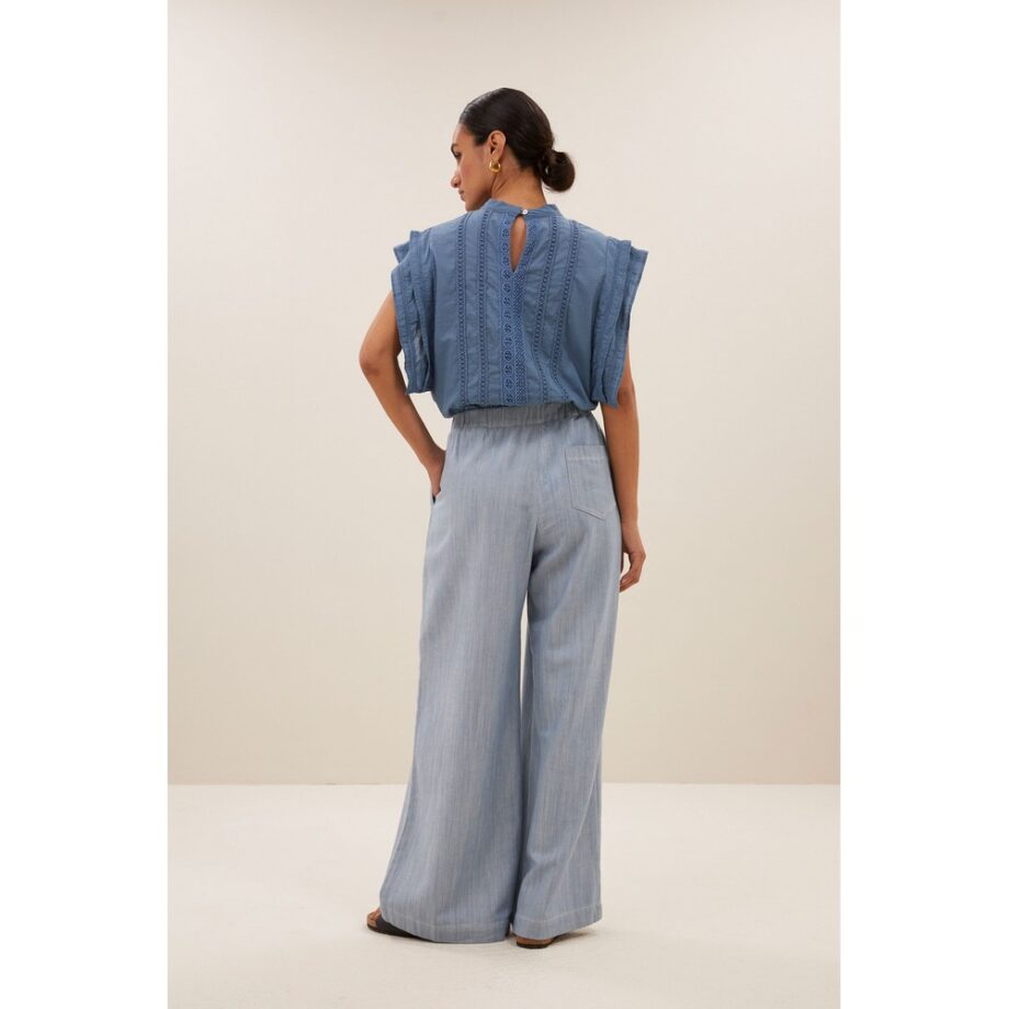 By-bar Amsterdam xena blouse Bluse blue stone