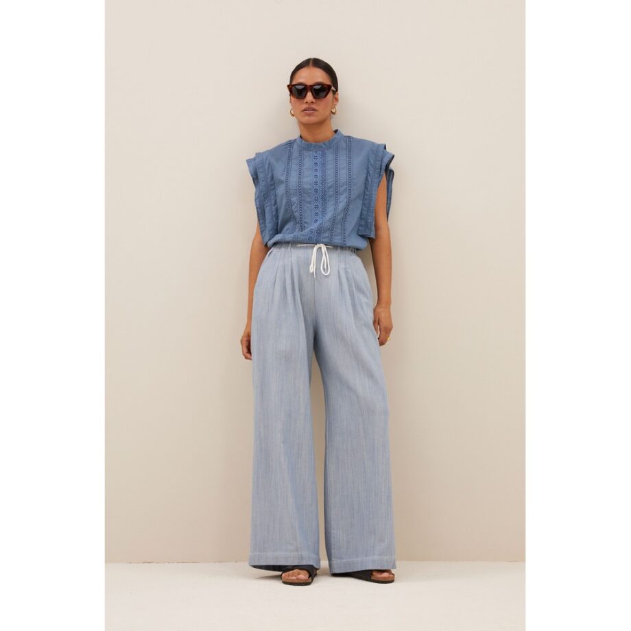 By-bar Amsterdam xena blouse Bluse blue stone