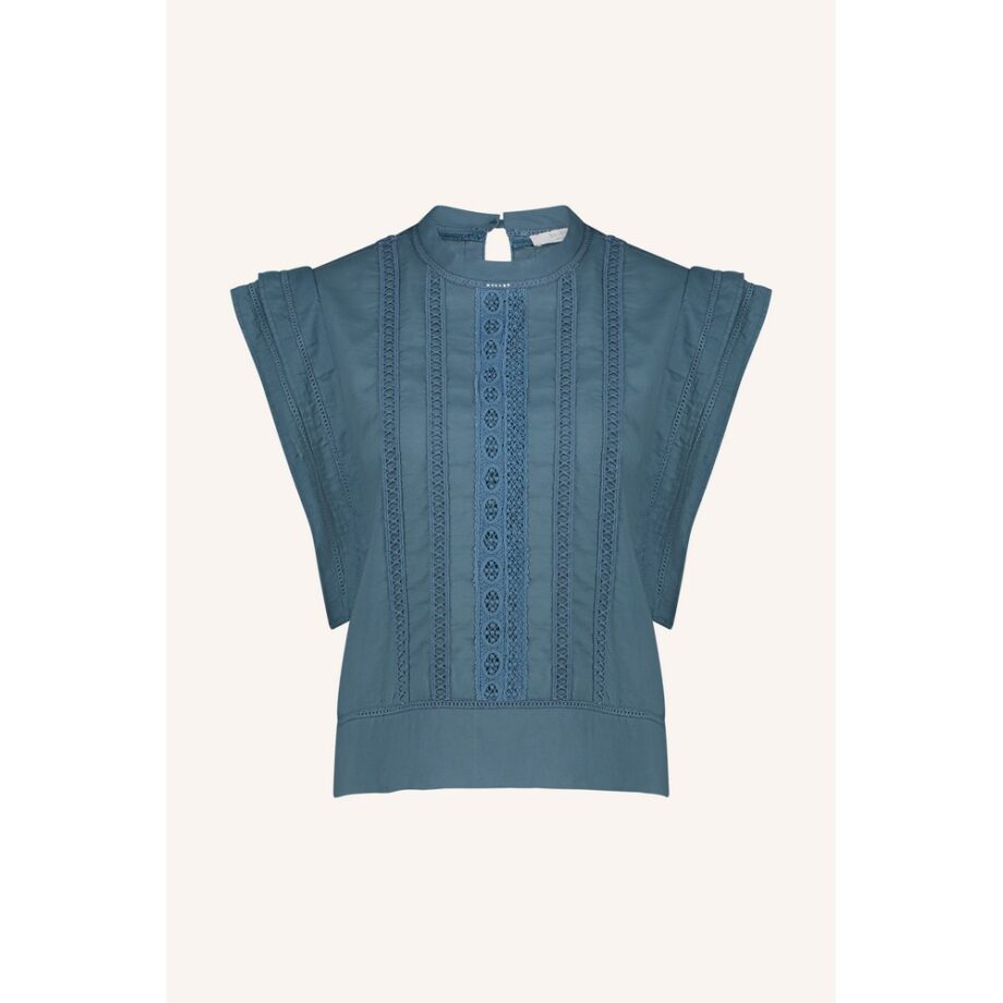 By-bar Amsterdam xena blouse Bluse blue stone