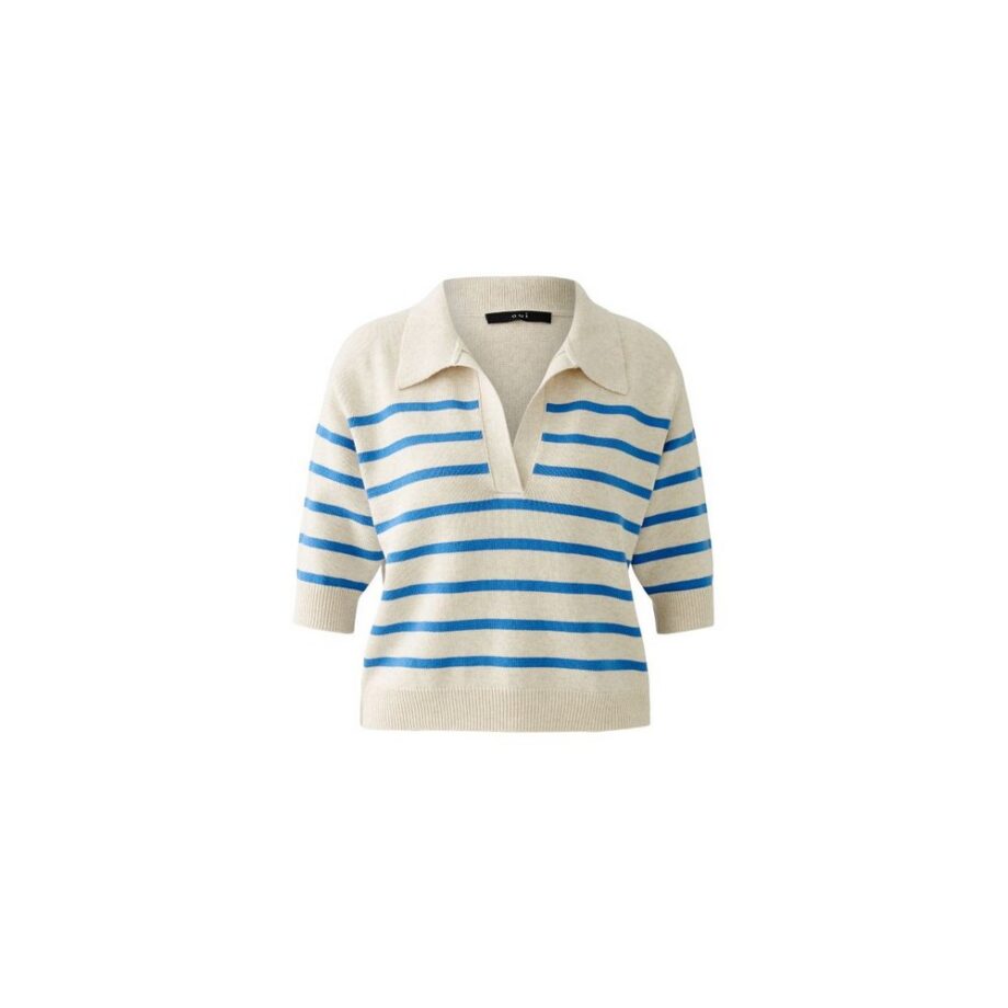 Oui 91933 Pullover - offwhite blue