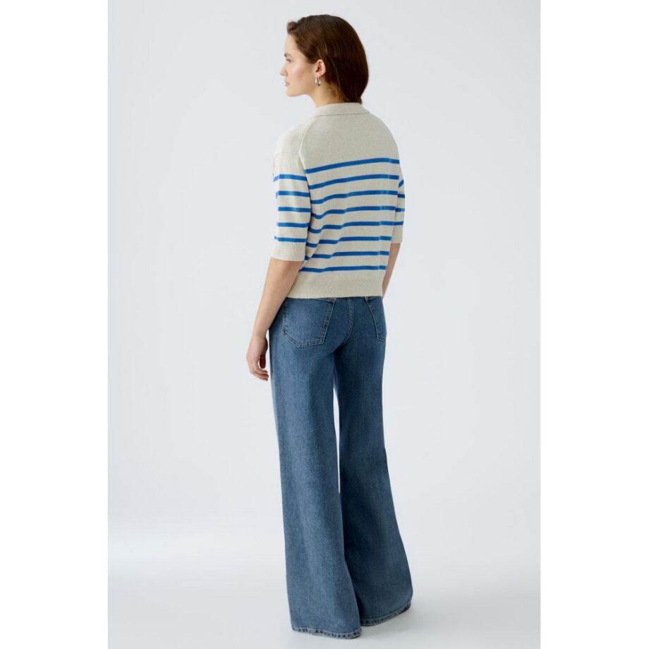 Oui 91933 Pullover - offwhite blue