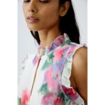 Oui 92857 Kleid pink green multi