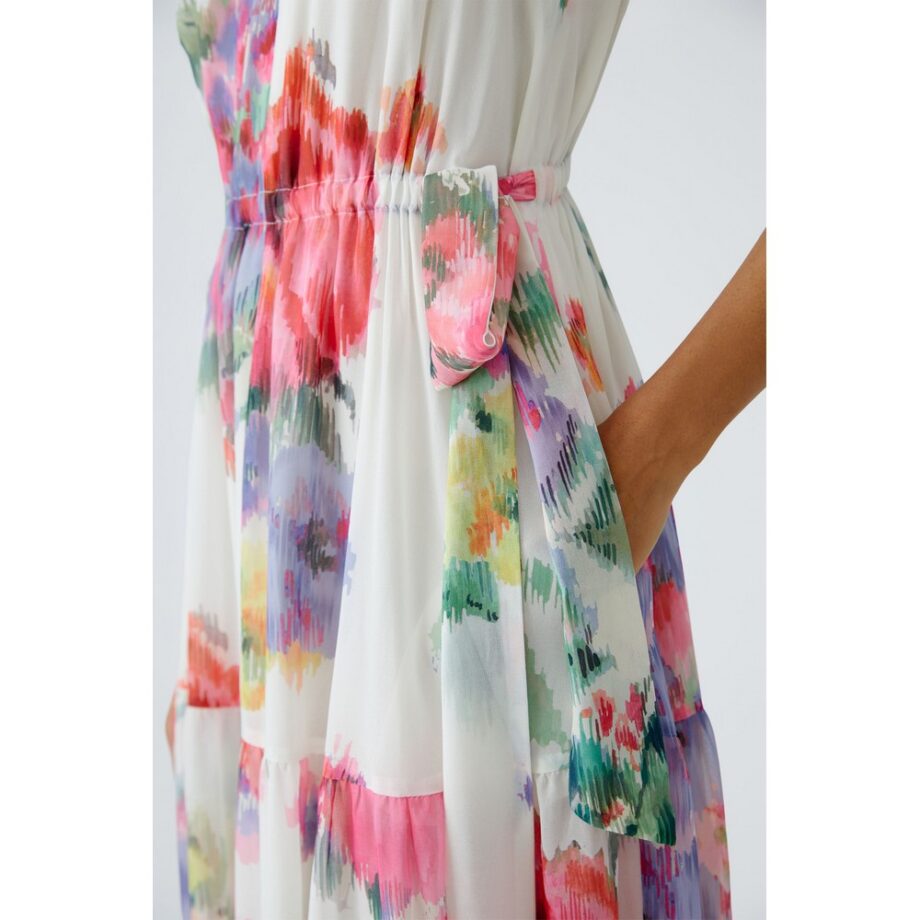 Oui 92857 Kleid pink green multi