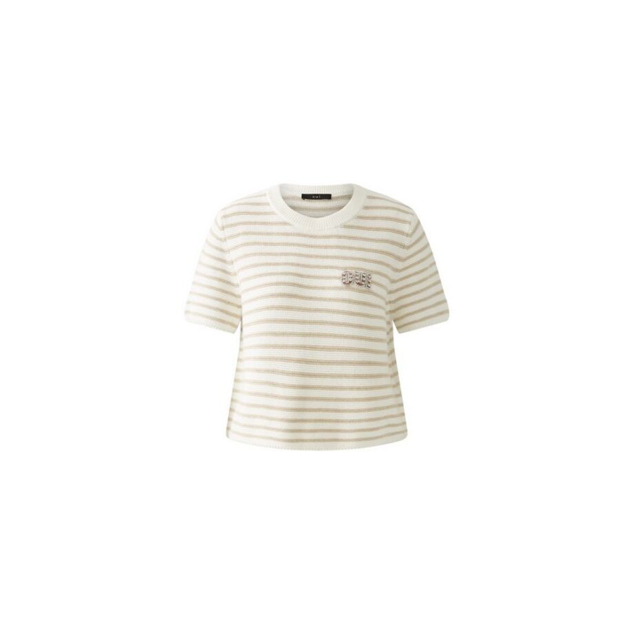 Oui 93311 Pullover white camel