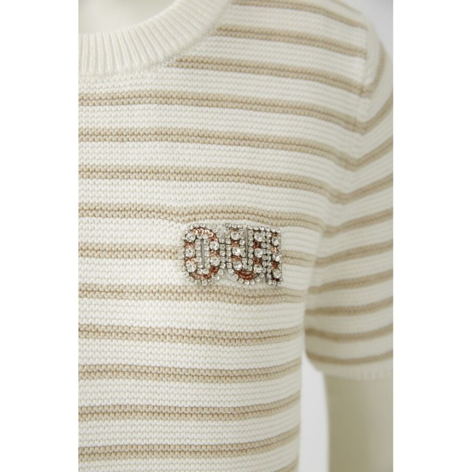 Oui 93311 Pullover white camel