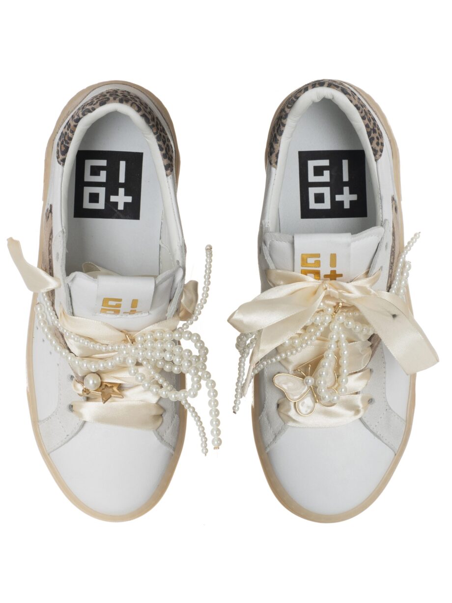 Gio+ Sneaker mit Perlen Irenee weiß multi