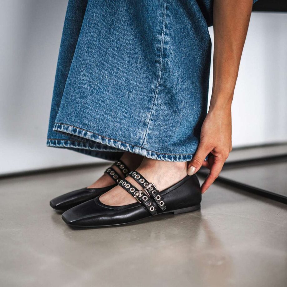 Kennel & Schmenger LEILA 51-11640.310 Flats Ballerinas Riemchen Pumps schwarz