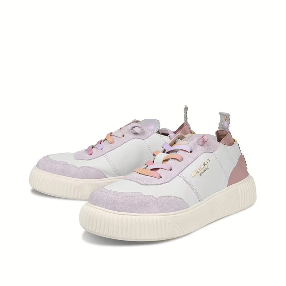 Crickit OAKLI Sneaker Turnschuh low mit Easy-In weiß mit rose