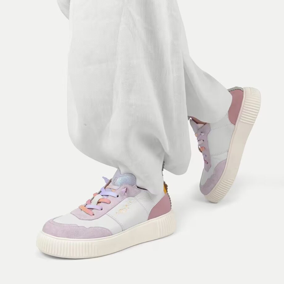 Crickit OAKLI Sneaker Turnschuh low mit Easy-In weiß mit rose