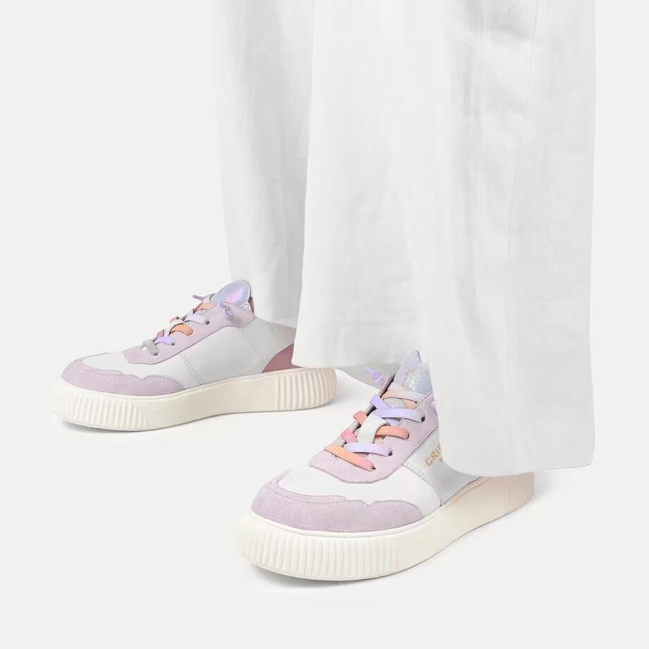 Crickit OAKLI Sneaker Turnschuh low mit Easy-In weiß mit rose