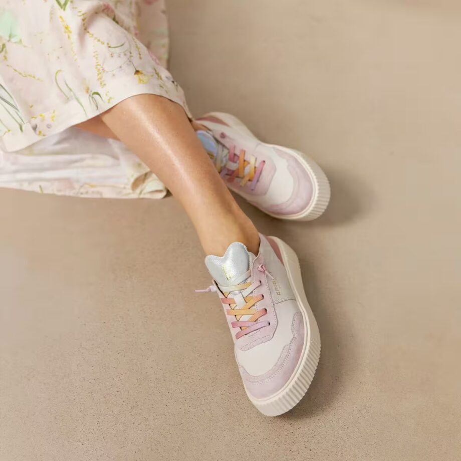 Crickit OAKLI Sneaker Turnschuh low mit Easy-In weiß mit rose