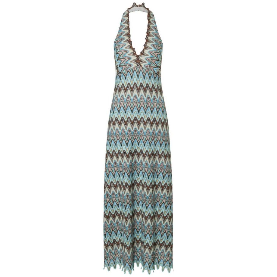 Ana Alcazar 041304 70's Maxikleid Zefara blau multi