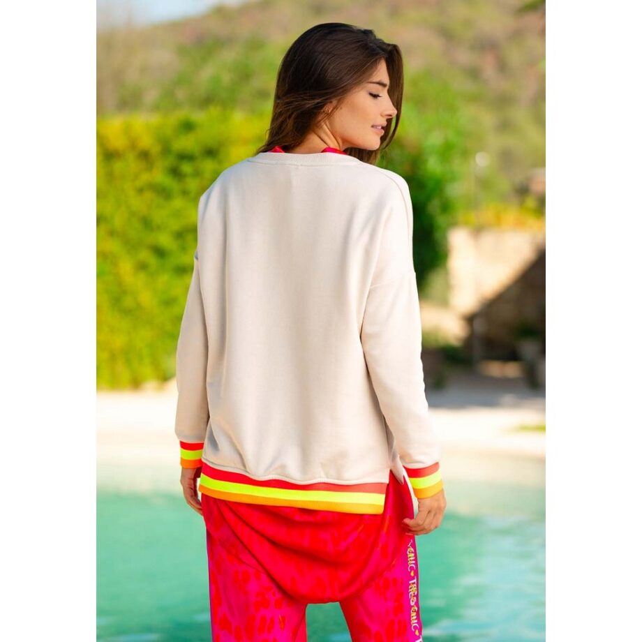 Miss Goodlife MG11209 V-Neck Sweatshirt Malibu creme