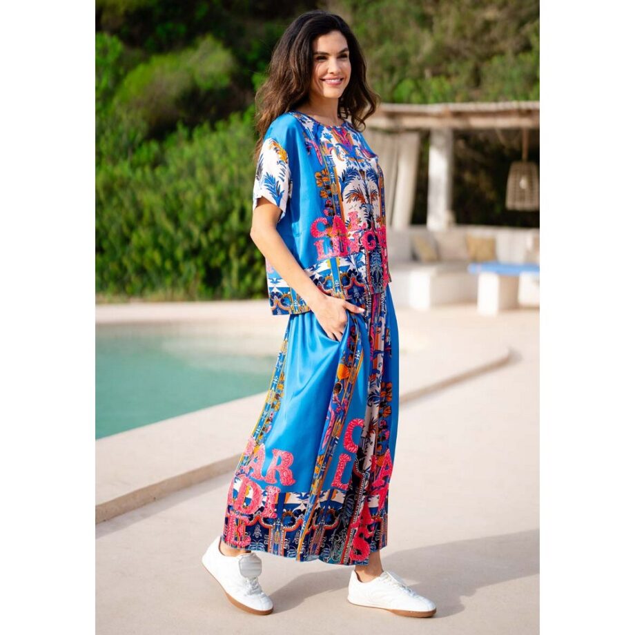 Miss Goodlife MG11390 Maxirock Skirt Blue Hour multi