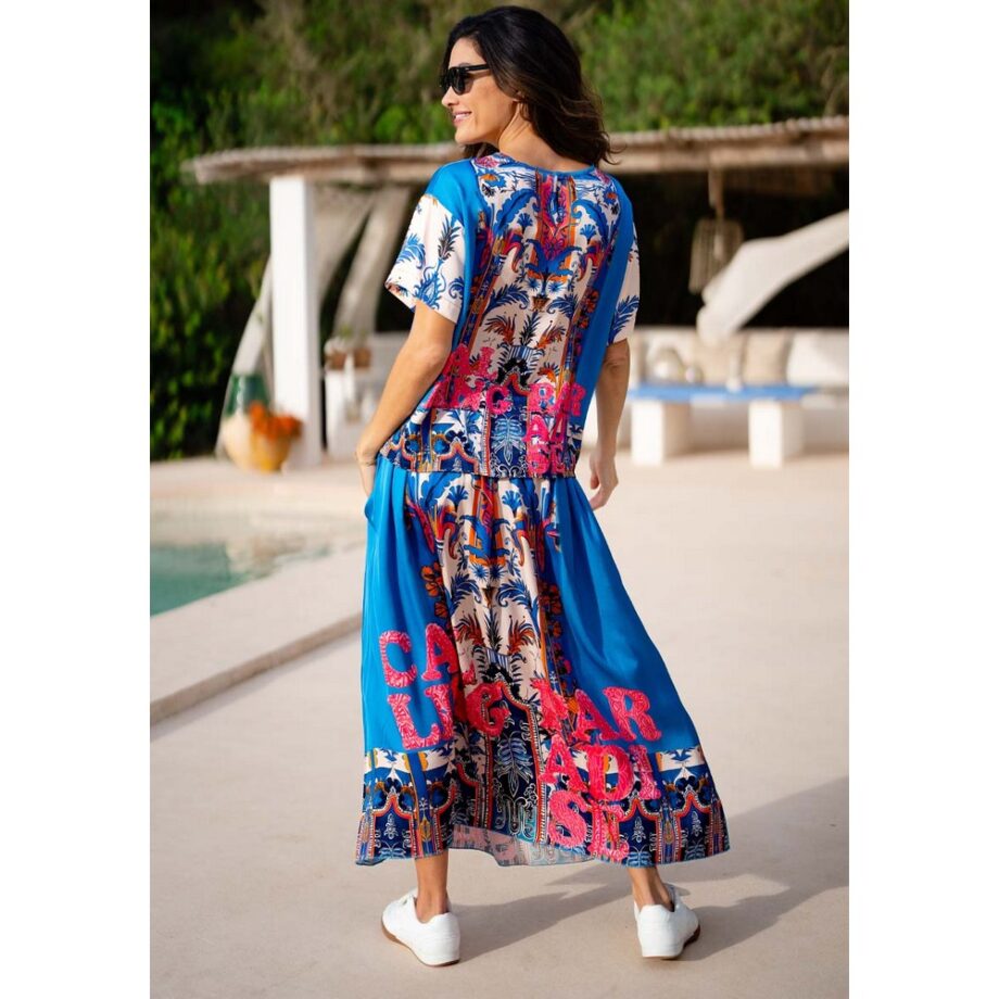 Miss Goodlife MG11390 Maxirock Skirt Blue Hour multi