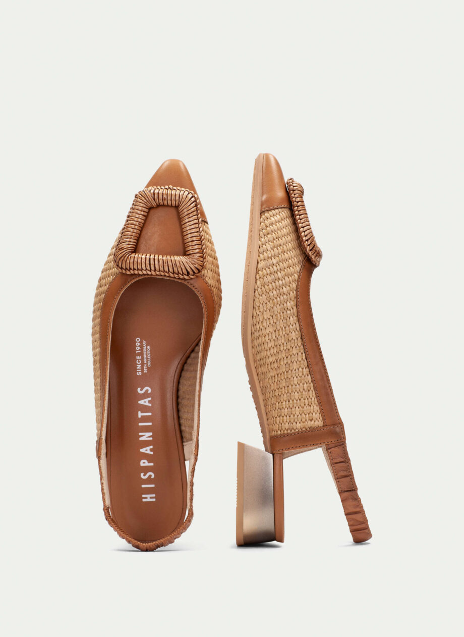 Hispanitas Slingpump dali leder RHV254046 cognac