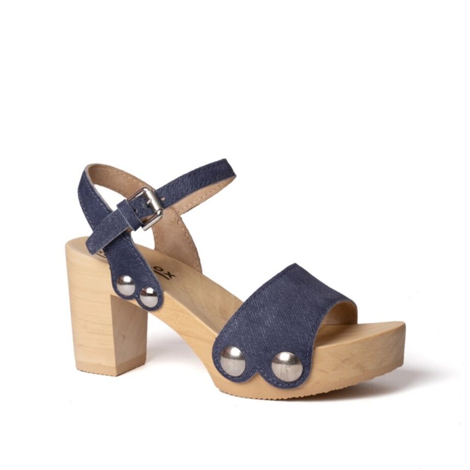 Softclox S3337 EILYN High Heel Sandalette Jeanslook dunkelblau natur