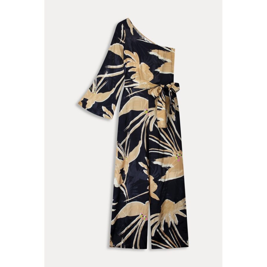 Pom Amsterdam SP9181 JUMPSUIT - One Shoulder Artisan Sand