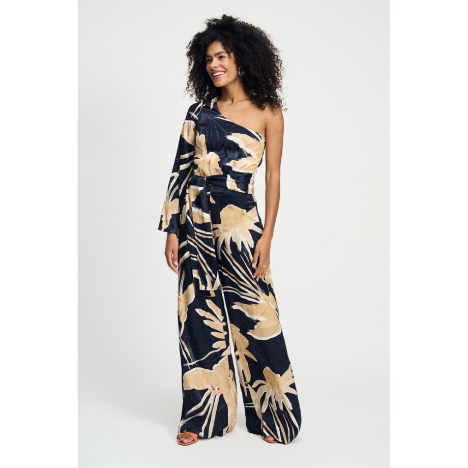 Pom Amsterdam SP9181 JUMPSUIT - One Shoulder Artisan Sand
