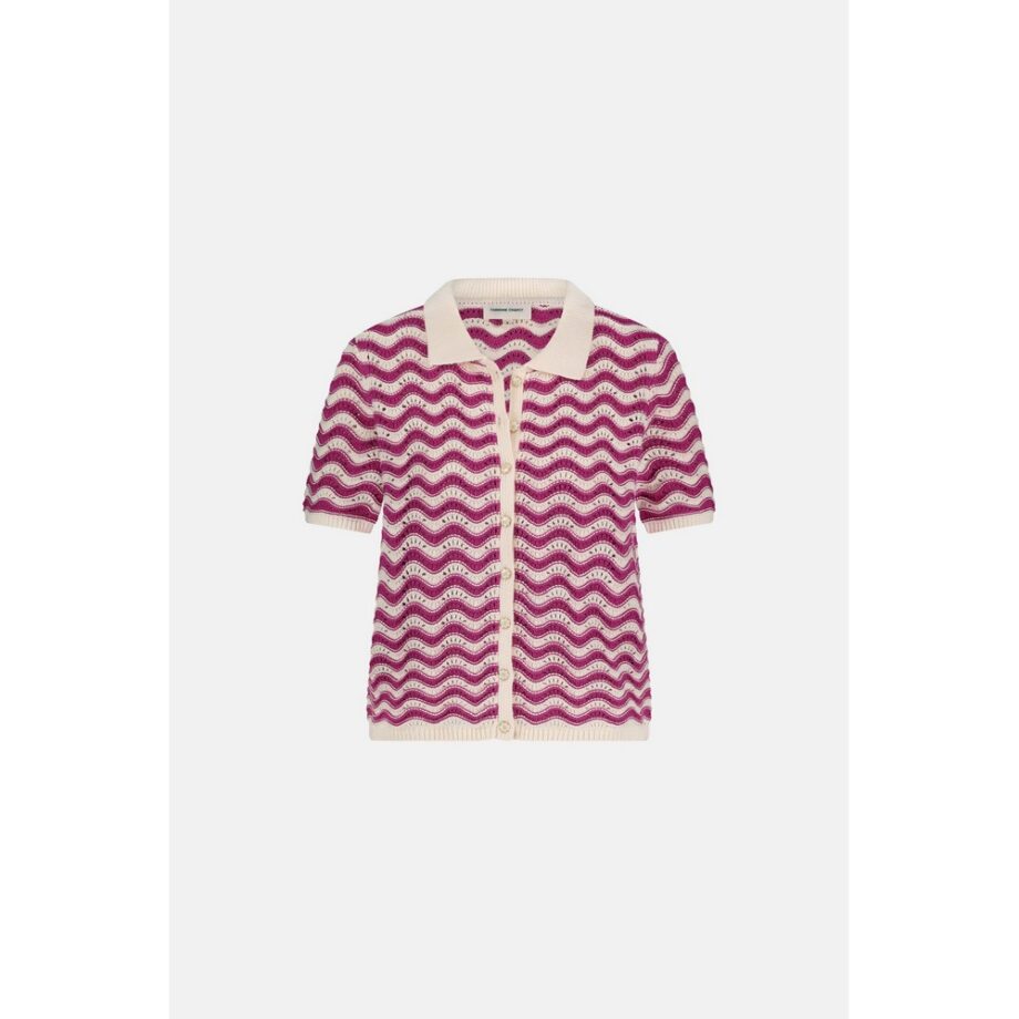 Fabienne Chapot Caro Crochet Cardigan Strickjacke pink craze