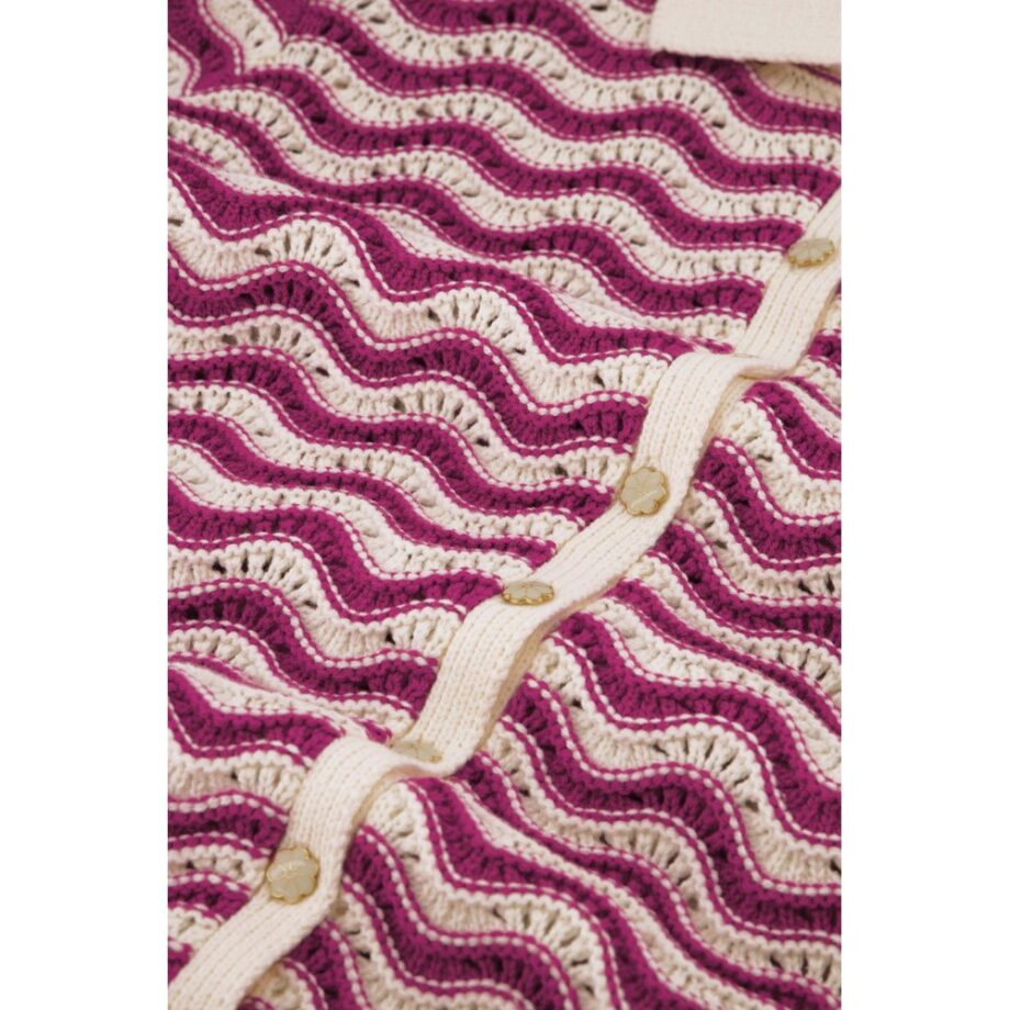 Fabienne Chapot Caro Crochet Cardigan Strickjacke pink craze