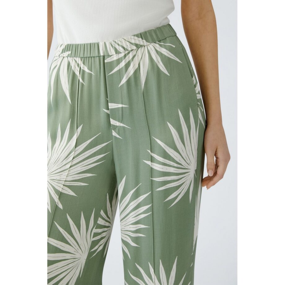 Oui 92813 Hose Schlupfhose green white