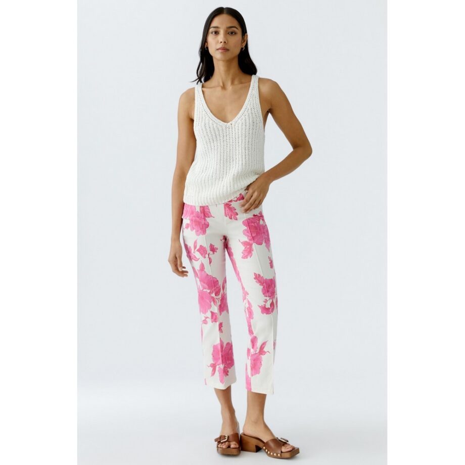 Oui 92820 Hose white pink