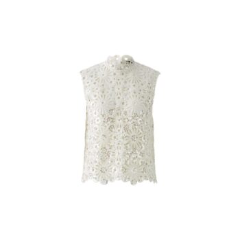 Oui 92931 Häkel Top mit Pailletten
