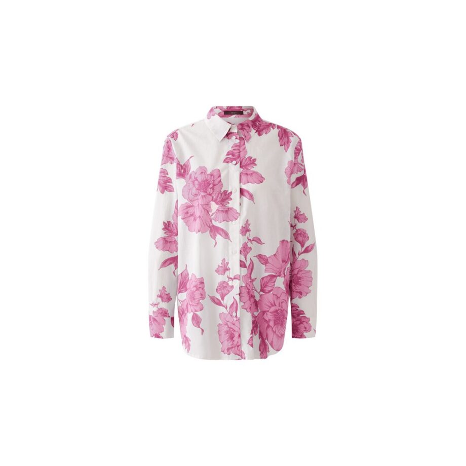Oui 92934 Bluse Blusenhemd pink white