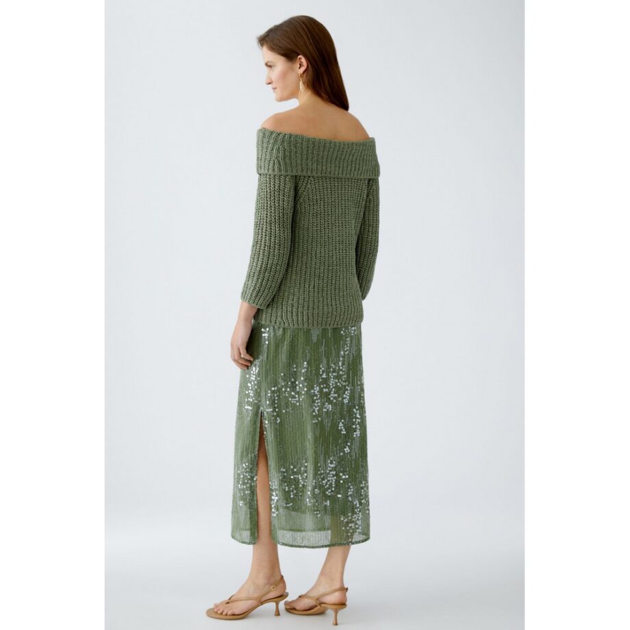 Oui 92958 Offshoulder Pullover sage