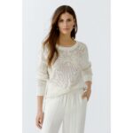 Oui 92968 Pullover champagne