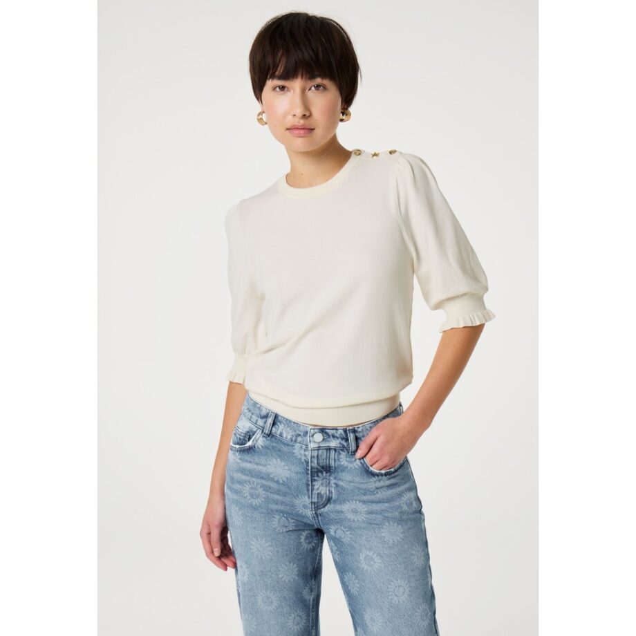 Fabienne Chapot Molly Short Sleeve Pullover cosy white