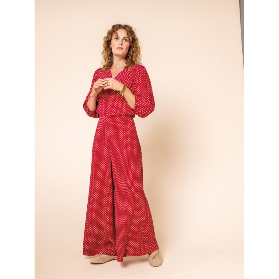 Zilch Pants Skirt 51VCR60.081 Hosenrock Polkadot Ruby