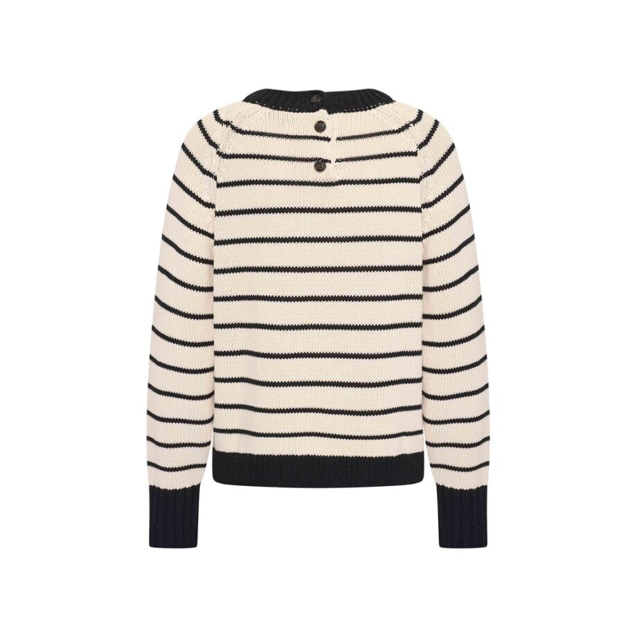 Zilch 51COT30.086 Pullover Sweater Buttons creme schwarz