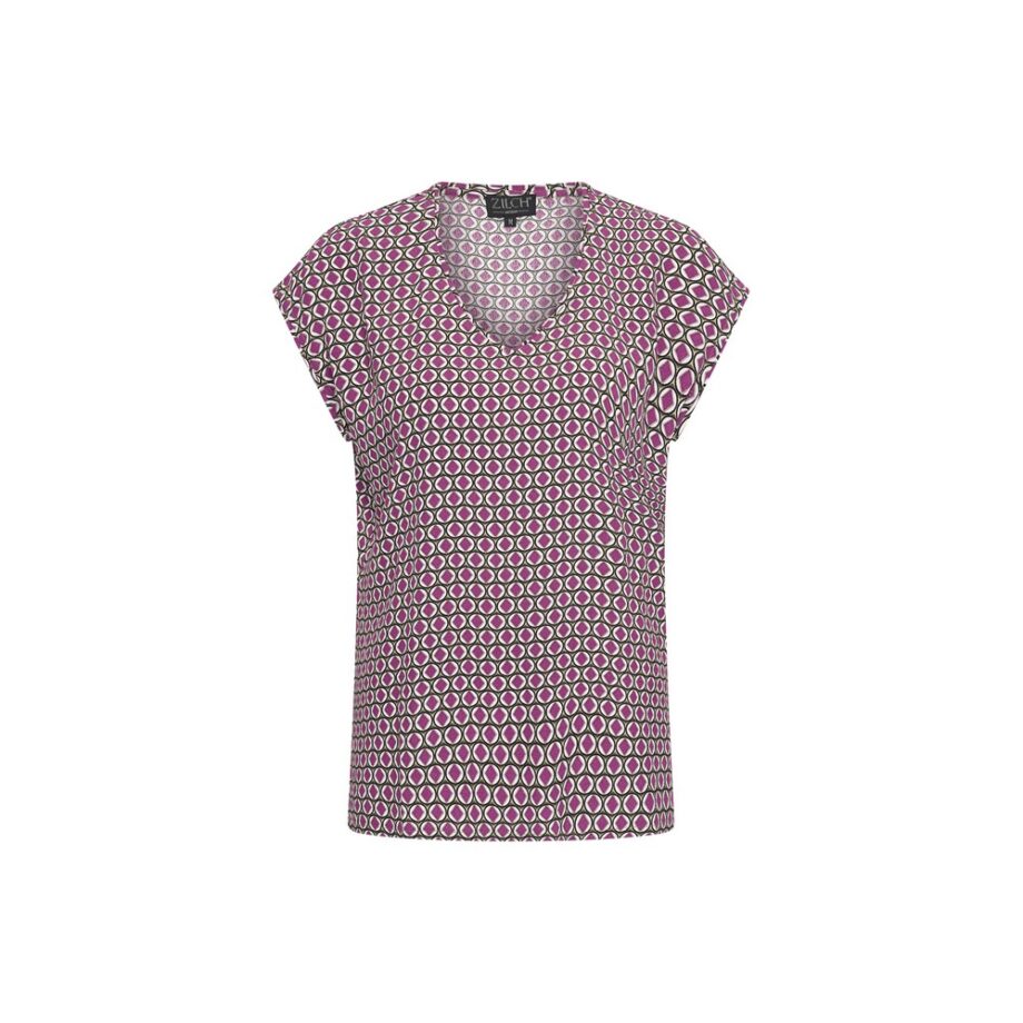 Zilch Top 51VCR10.086 Graphic Berry