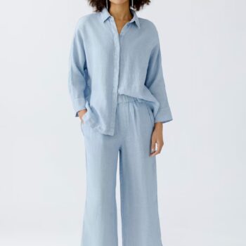 Oui 92991-5090 Culotte Leinenhose powder blue