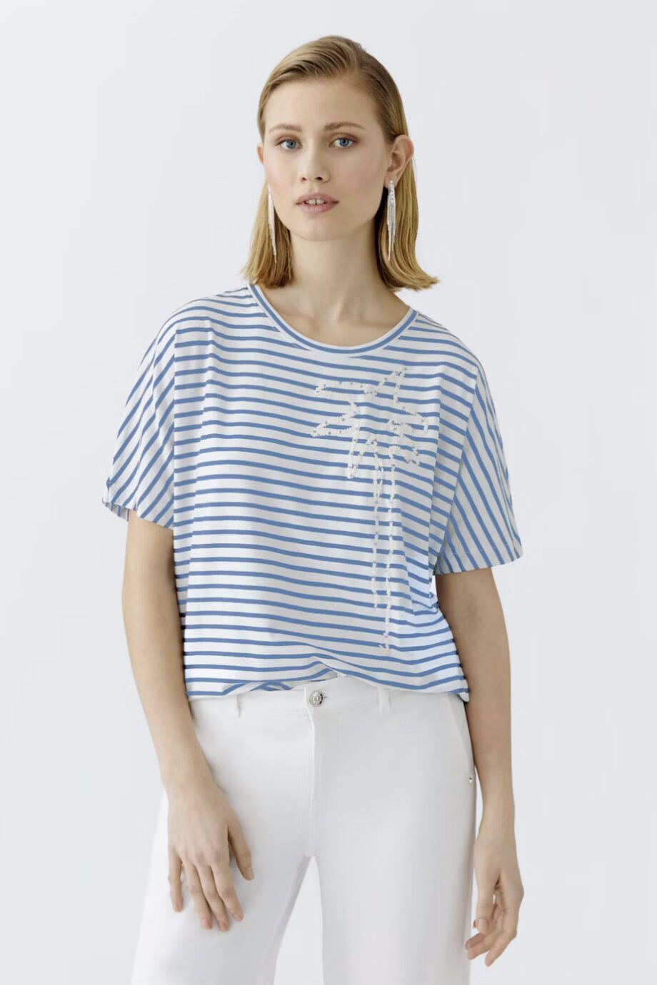 Oui 0093105-0531 T-Shirt - blue white