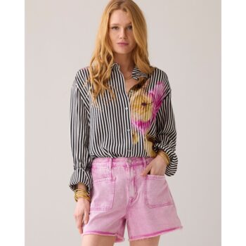 Summum 4S2797 Verwaschene Denim-Shorts pink