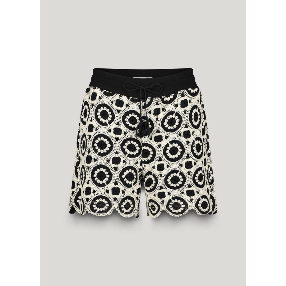 Summum 4S2803 Häkelshorts schwarz creme
