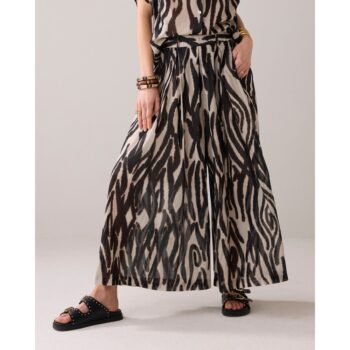 Summum 4S2828 Palazzo-Hose  mit Animal Print multi