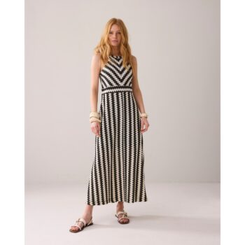 Summum 5S1613 Maxikleid mit Zickzack multi