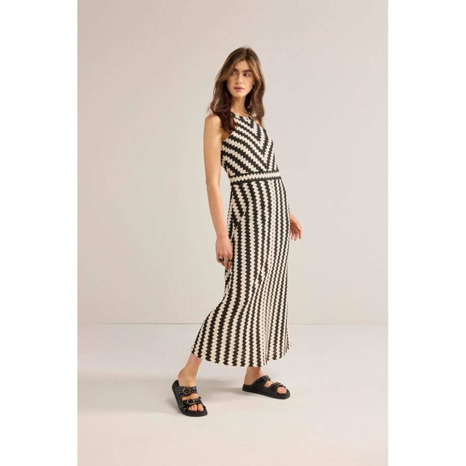 Summum 5S1613 Maxikleid mit Zickzack multi