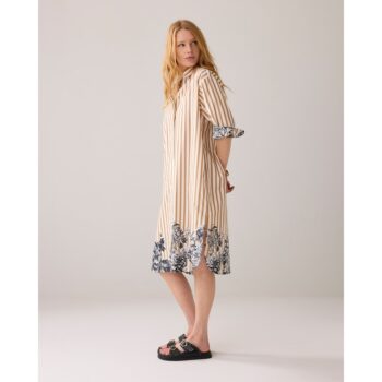 Summum 5S1617 Langes Hemdkleid Blumendetails multi