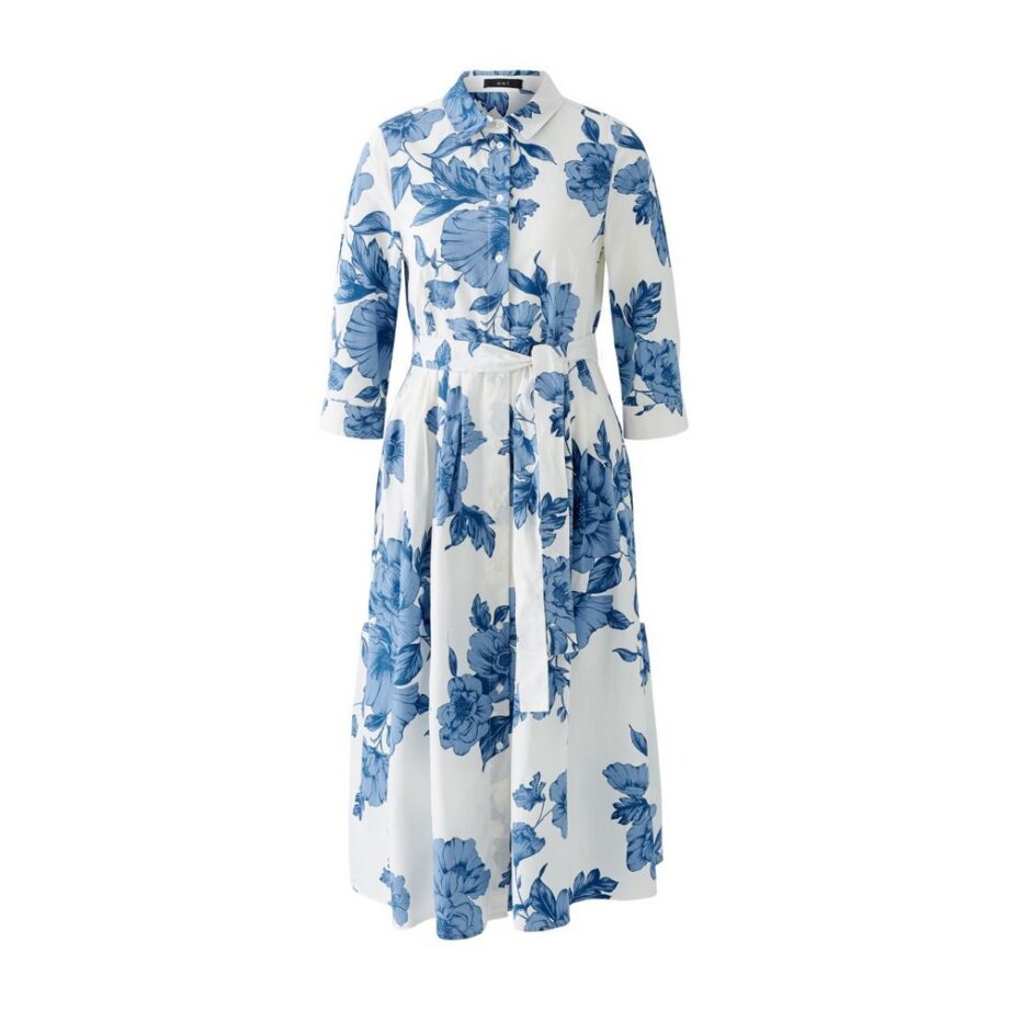 Oui 0092855-0531 Midikleid - blue white