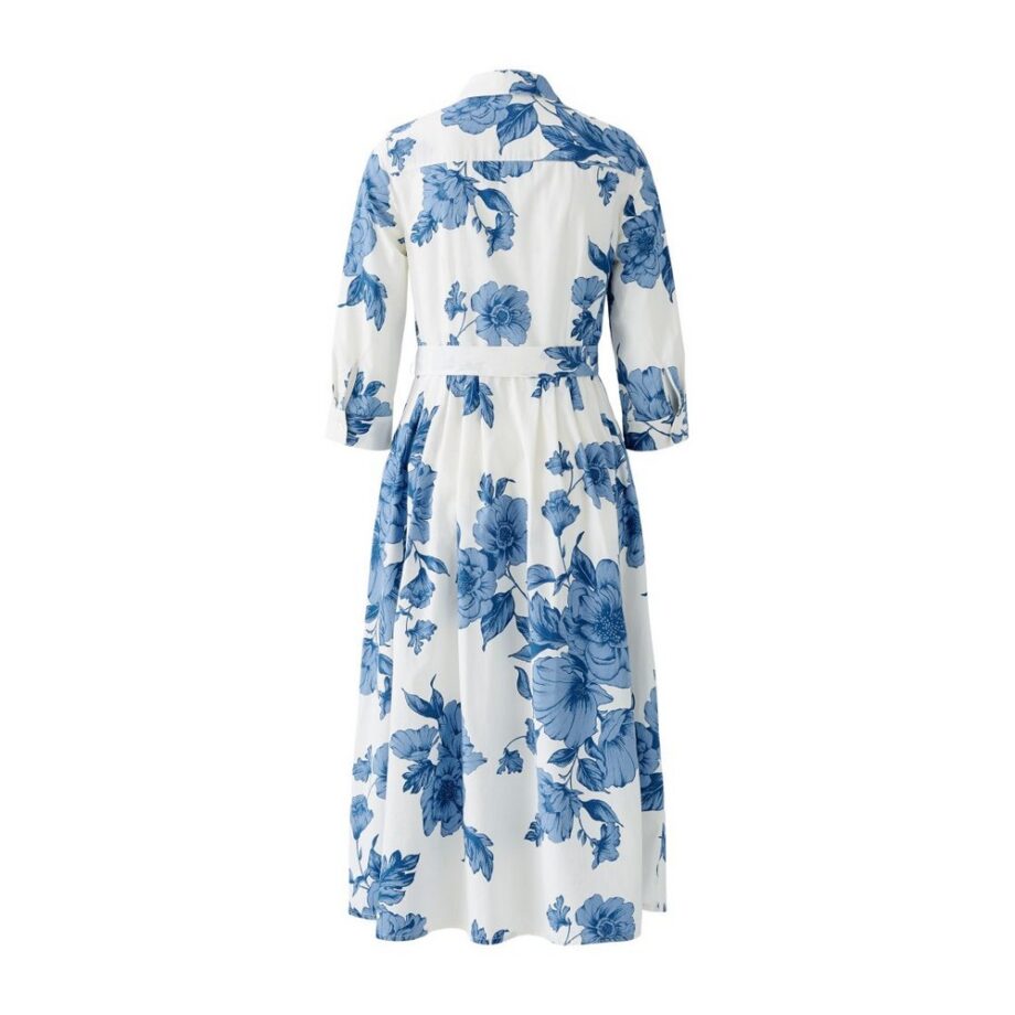 Oui 0092855-0531 Midikleid - blue white
