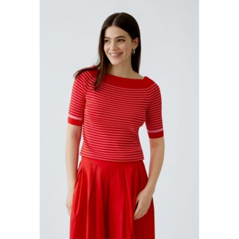 Oui 92961-0363 Pullover red rose