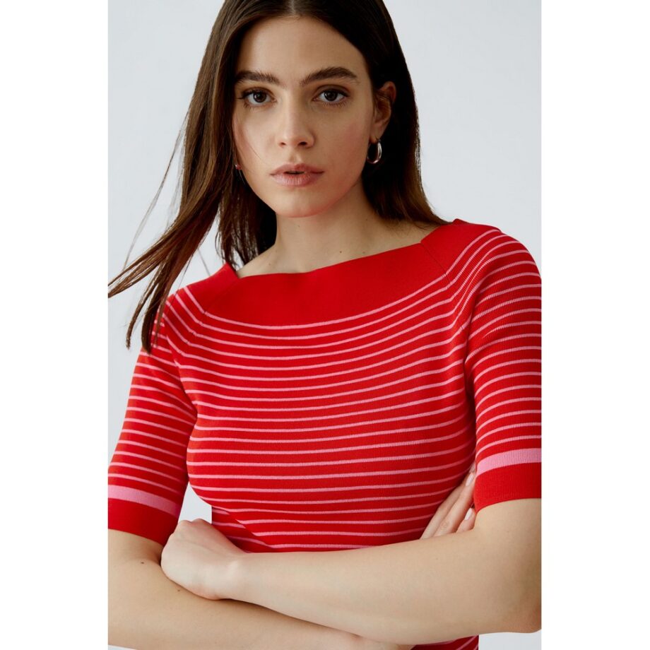 Oui 92961-0363 Pullover red rose