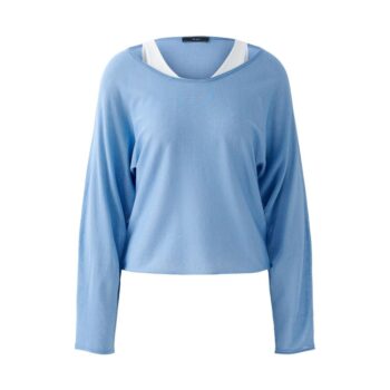 Oui 0092993-0531 Pullover - blue white