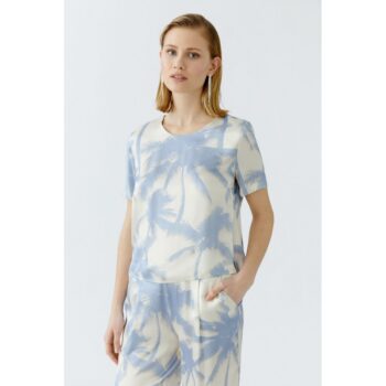 Oui 0093142-0105 Bluse - white blue